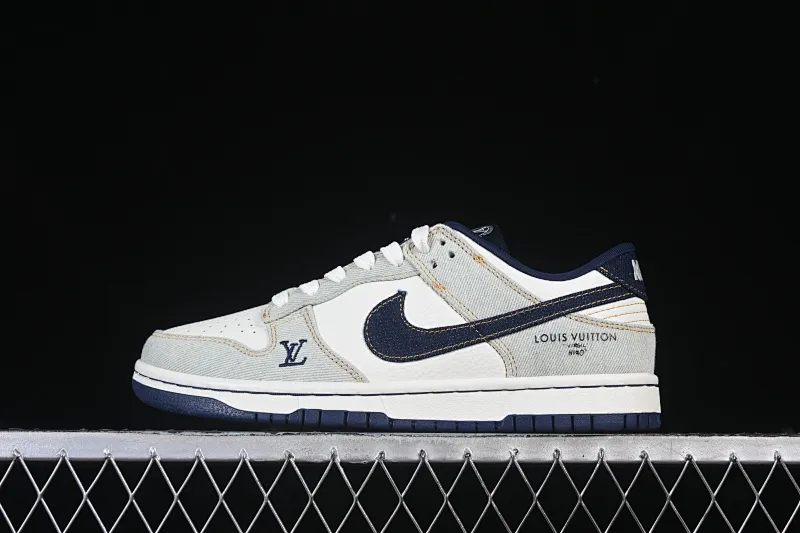 All Categories Nk Air Force 1 Air Force Series Nk Air Force 1 Low Air Force Low Nike SB Dunk Low LV Joint Blue Denim High-end Customized Low-top Casual Shoes SC0601-450